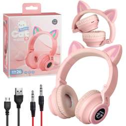 Наушники Bluetooth с ушами STN26 розовые оптом